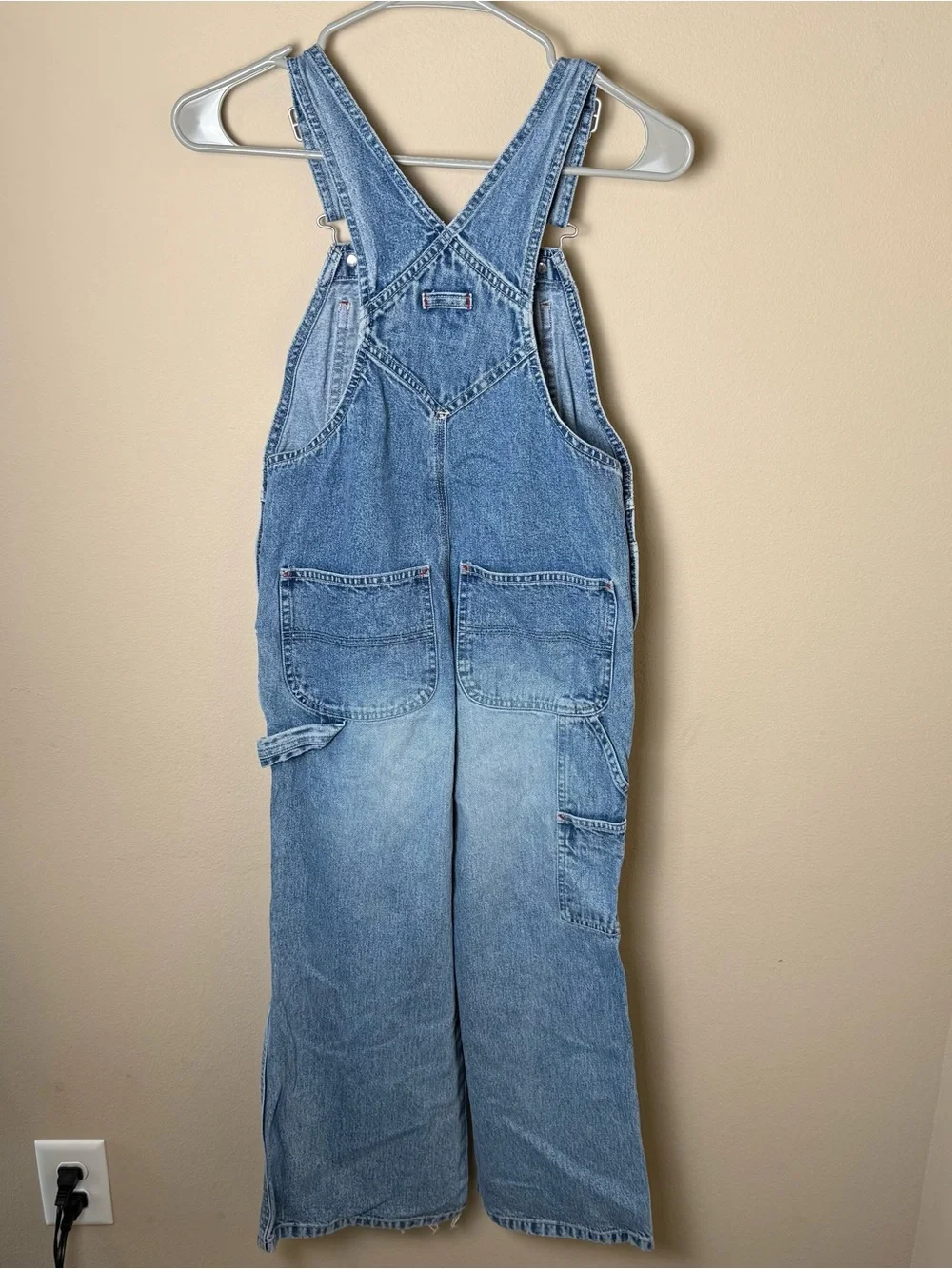 Vintage 90s Gap Denim Bibs Overalls Kids Medium Girl Boy 100% Cotton Y2K Farmer